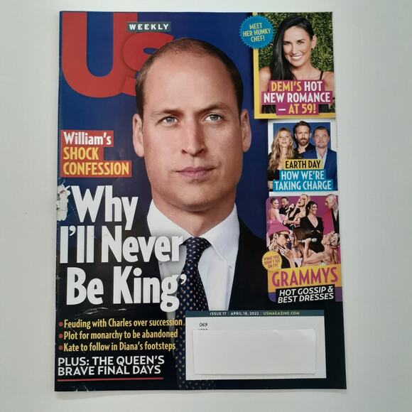 US Weekly Magazine April 18 2022 Issue 17 Prince William Royal News - Picture 1 of 2